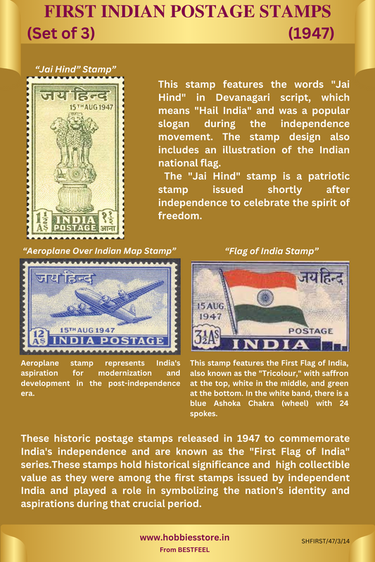 First Indian Postage Stamps (3) (1947)