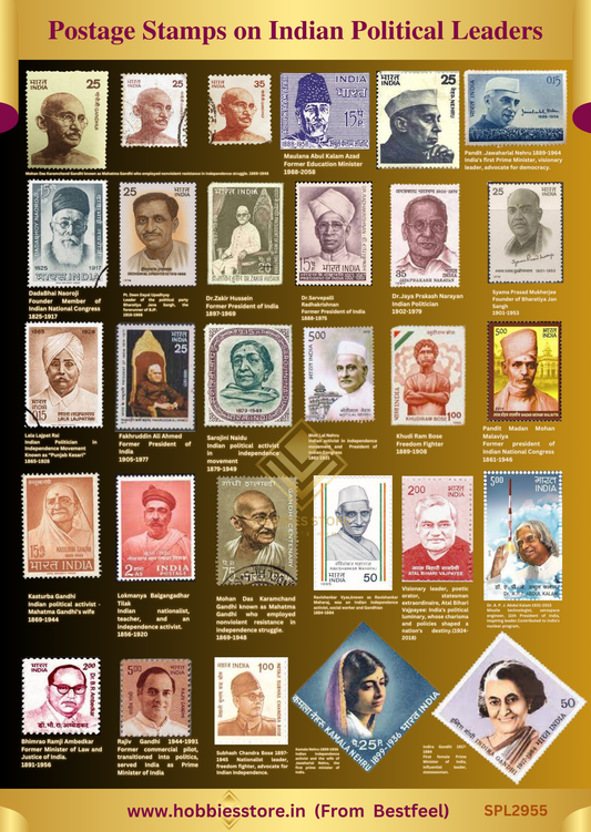 Postage Stamps on Indian Political Leaders (including some rare stamps)